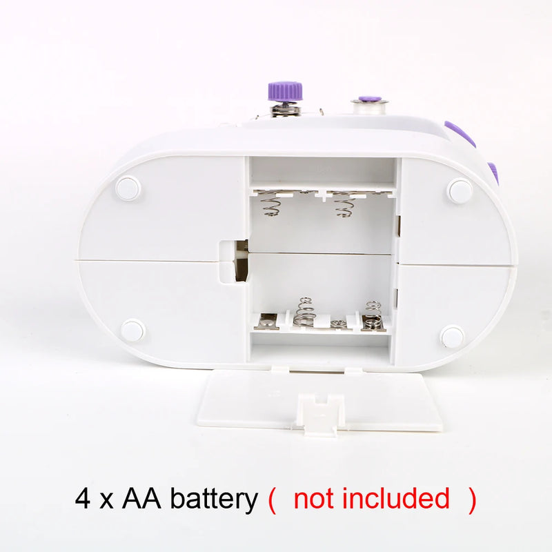 Máquina de Costura Pedal linha Reta Mesa mão 220v, Luz Noturna Doméstica, Portátil, Ferramenta mão mini kit elétrico dois fios.