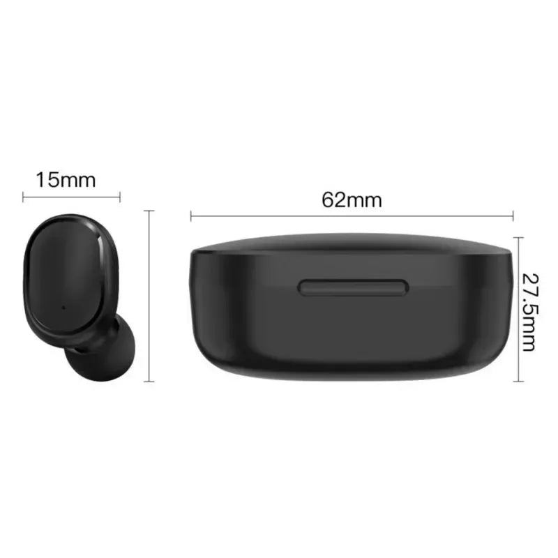 Tws e6s Fones de Ouvido Bluetooth sem fio, com cancelamento de ruído, com microfone, para usar todos dias, com tela de carregamento, Stéreo Sound, Som perfeito, Bateria recarregavel USB.