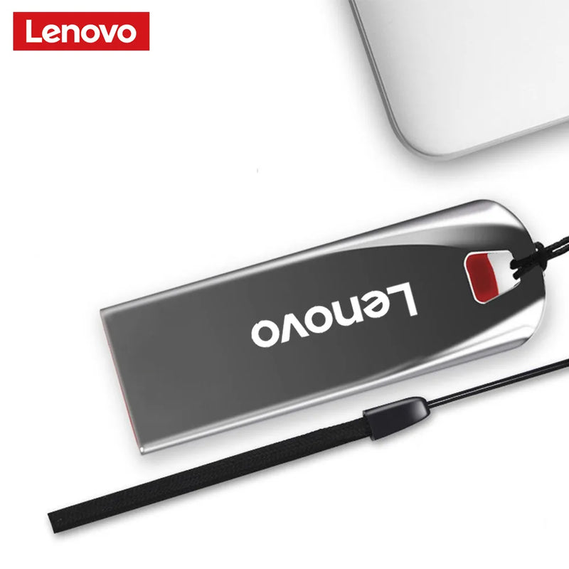 Lenovo 2TB 1TB 512GB USB Flash Drive Mini, Metal, Real Capacidade de Memória, Stick Black Pen Drive Business, Super Rápido.