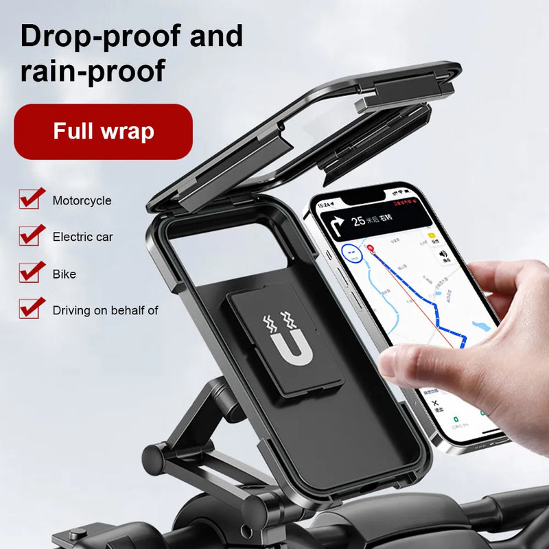 Suporte Universal para Celular, Bike, Motocicleta, à prova d'água, Gps, Rotação 360 °, Ajustável para Qualquer veículo auto-motor.