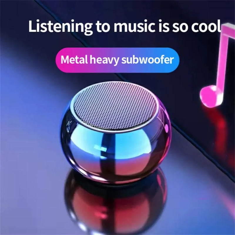 Wireless Bluetooth Speaker Portable Small Steel Gun Metal Heavy Stereo Surround Subwoofer Outdoor Mini Bluetooth Small Speaker