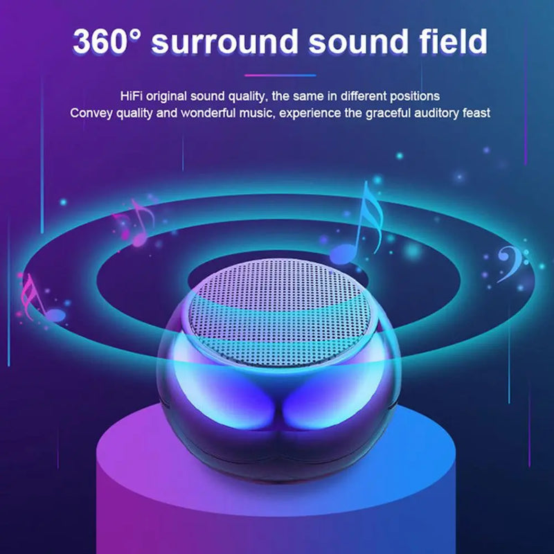 Wireless Bluetooth Speaker Portable Small Steel Gun Metal Heavy Stereo Surround Subwoofer Outdoor Mini Bluetooth Small Speaker