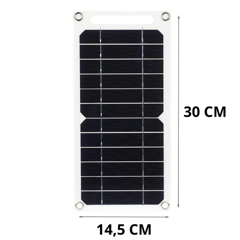 Painel solar 20W portátil com entrada USB a prova d'agua.