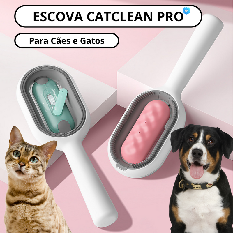 Escova de Pelos - CatClean PRO Você adora seu felino, mas está cansado de encontrar os espalhados pela casa? o CatClean PRO foi feito pensando em você e no seu pet!